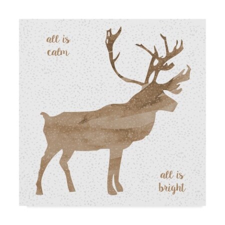 Erin Clark 'Natural Reindeer F' Canvas Art,35x35